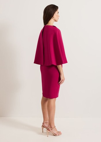 Phase Eight Veronica Cape Dress Pink Australia | OI3126598